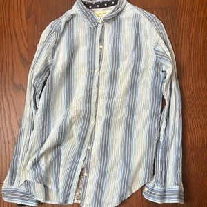 Isabella Sinclair Blue and White Striped Button Down